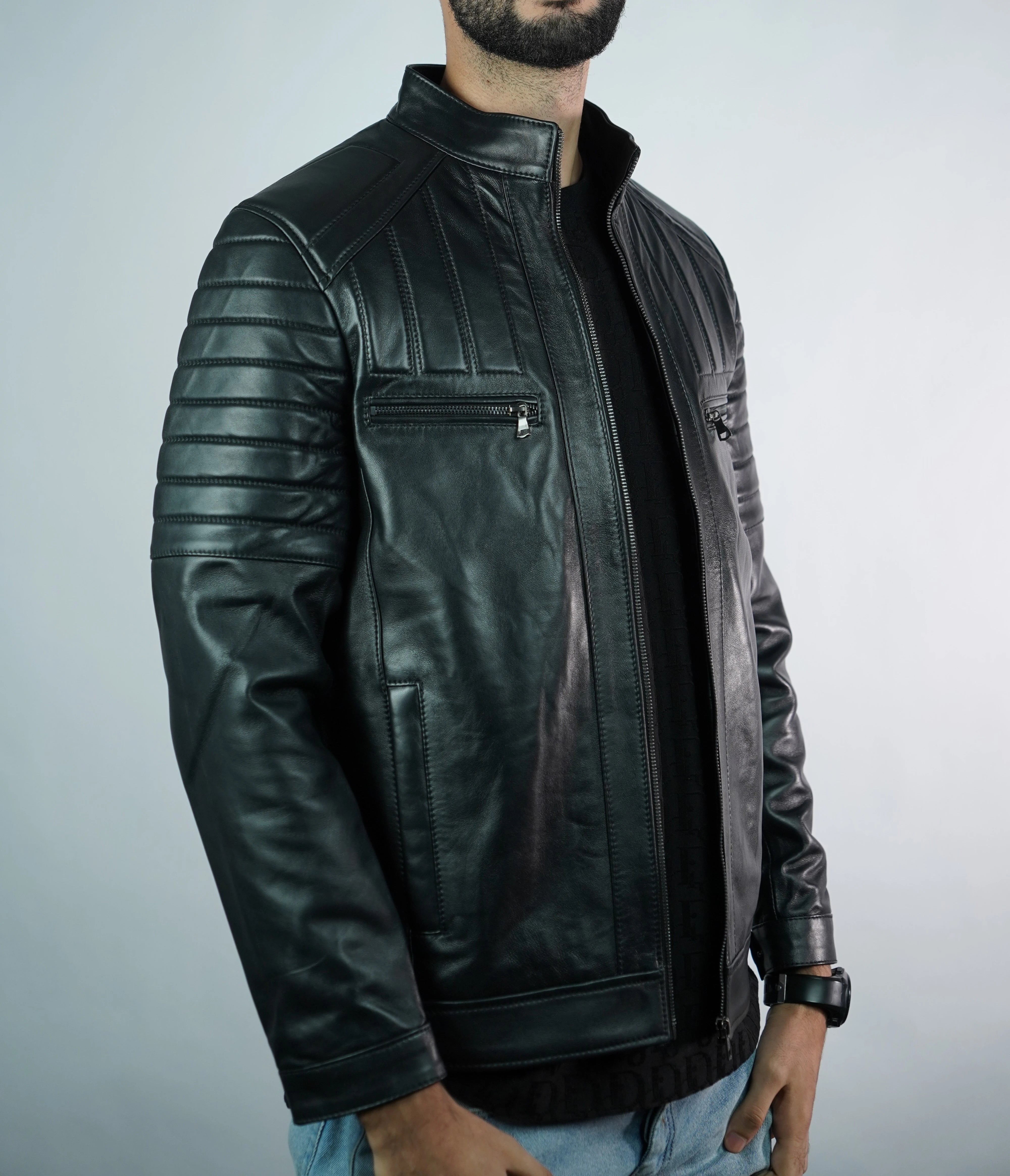 Men’s Leather Jacket – Origin Black
