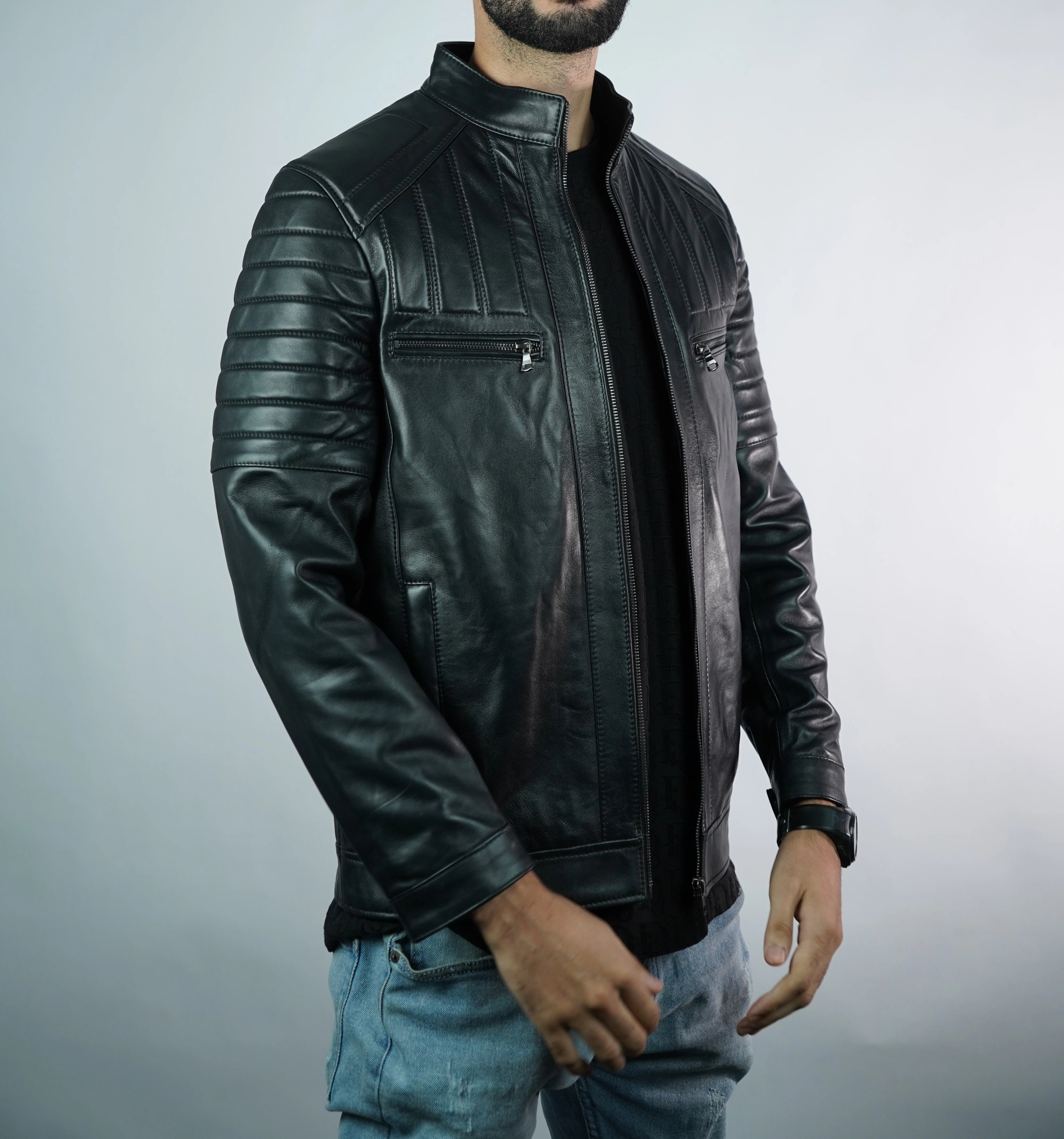 Men’s Leather Jacket – Origin Black