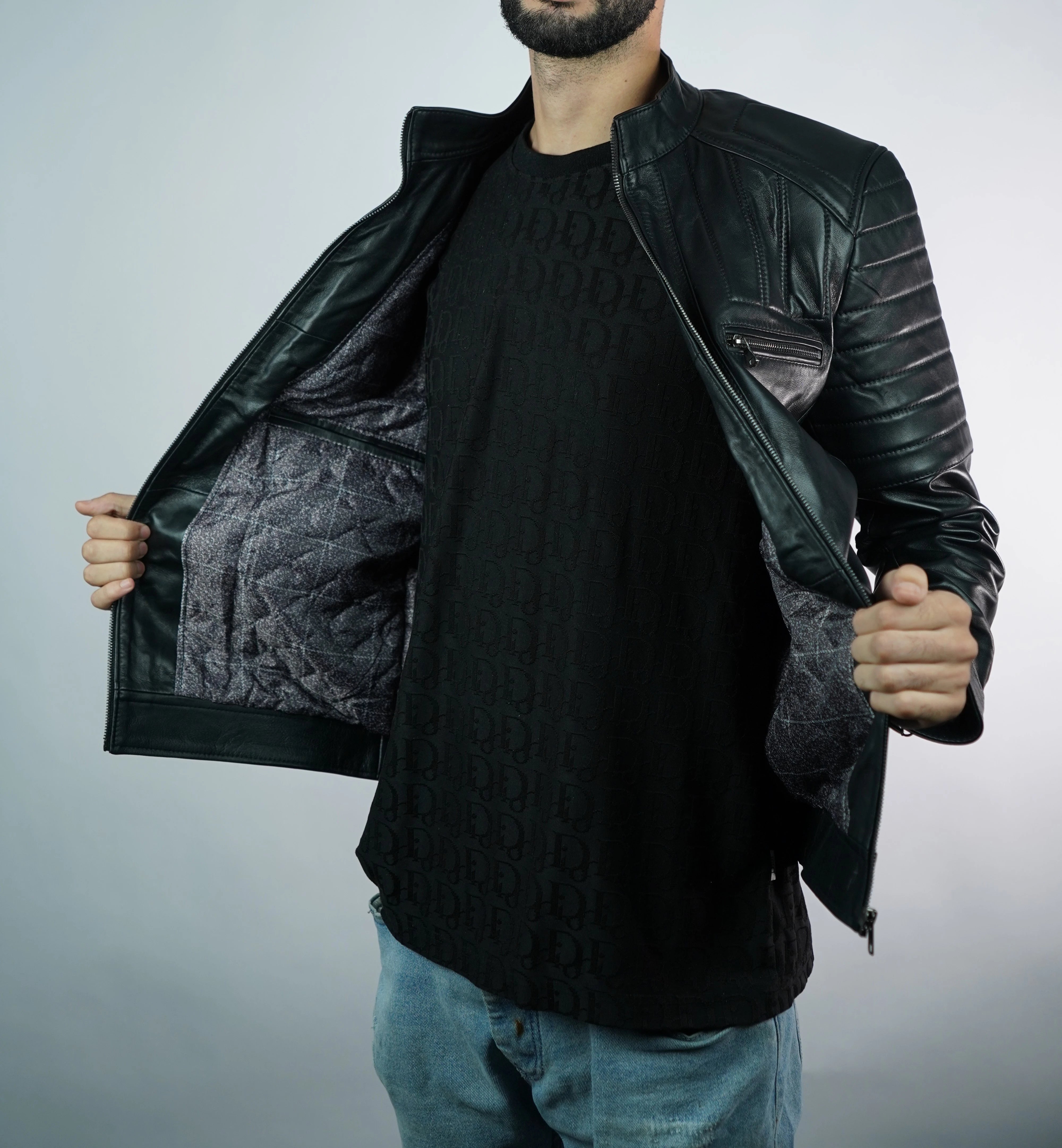 Men’s Leather Jacket – Origin Black